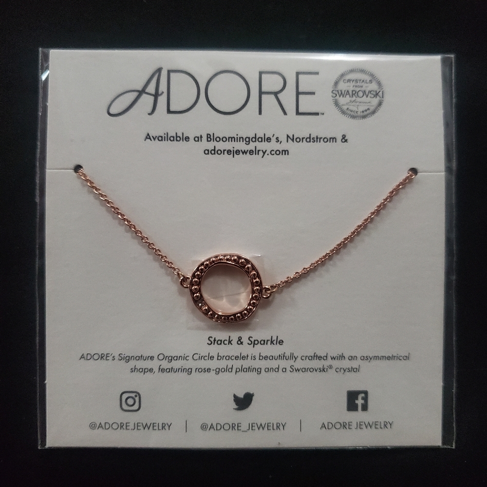 Adore Bracelet Organic Circle Swarovski Cr…